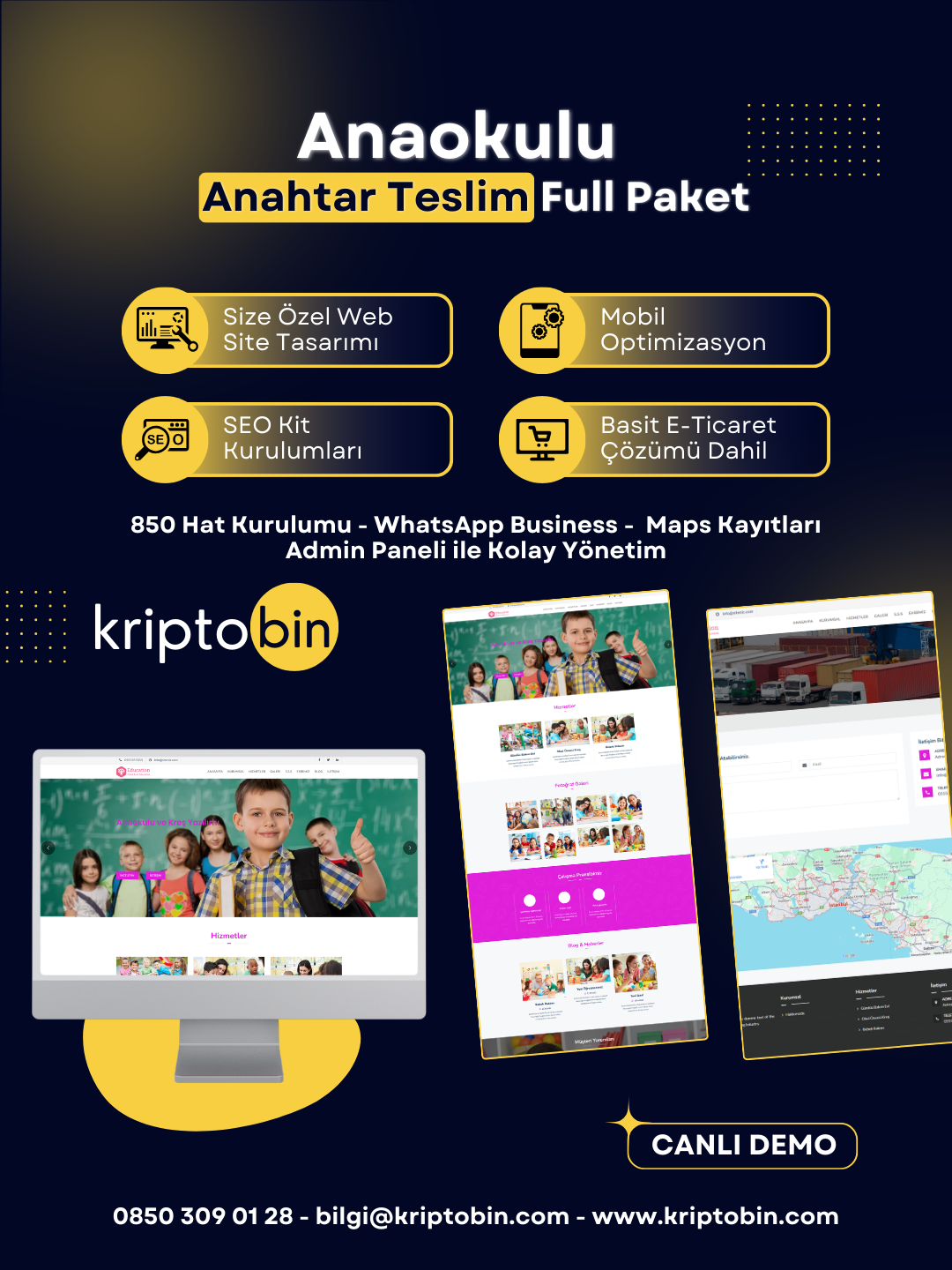 Anaokulu Dijital Dönüşüm – Anahtar Teslim Çözüm