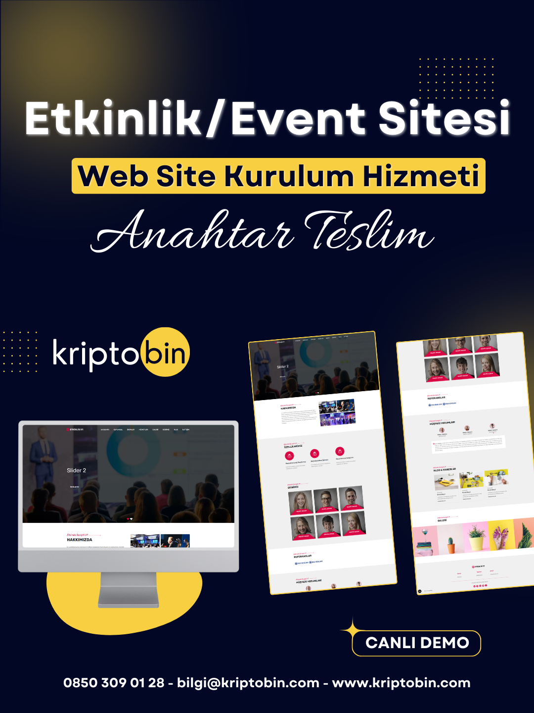 Etkinlik Event Dijital Dönüşüm Web Site Tasarımı – Anahtar Teslim Çözüm