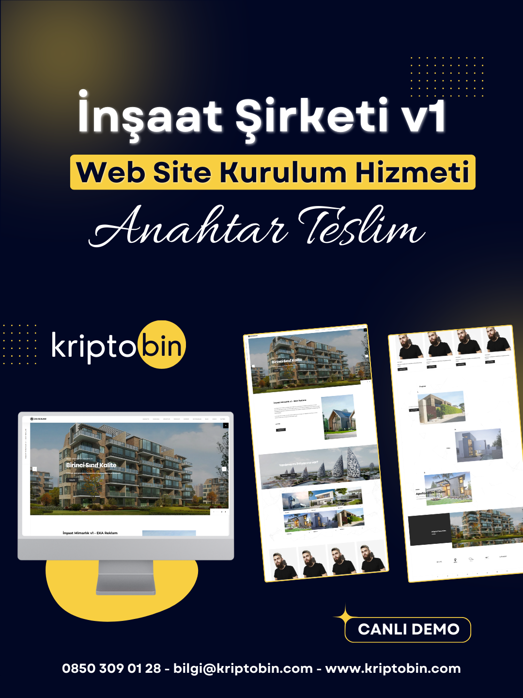 İnşaat v1 Web Site Tasarımı – Anahtar Teslim Çözüm