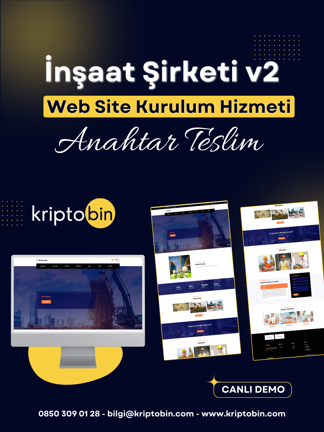 İnşaat v2 Web Site Tasarımı – Anahtar Teslim Çözüm