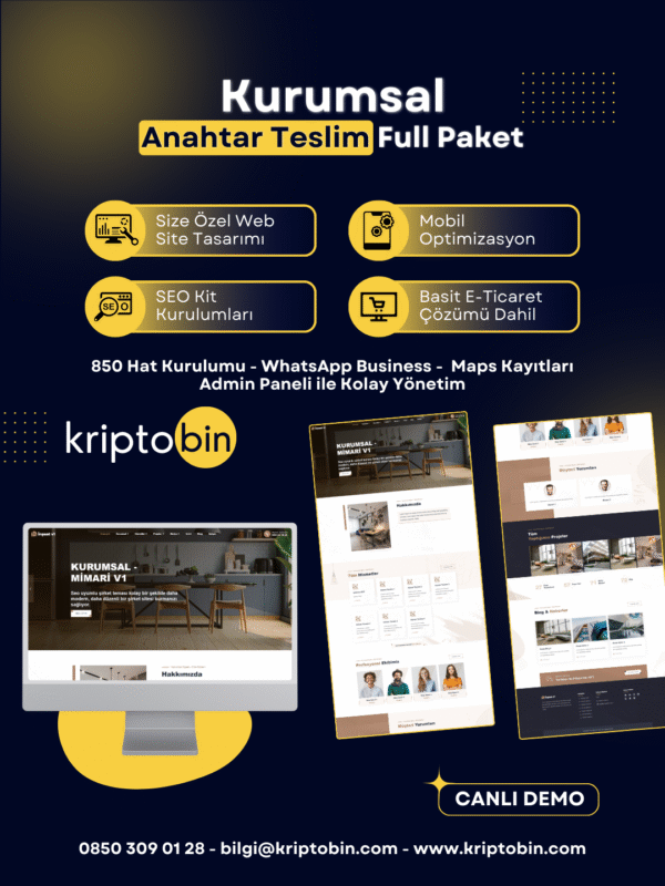 Kurumsal Dijital Dönüşüm – Anahtar Teslim Çözüm