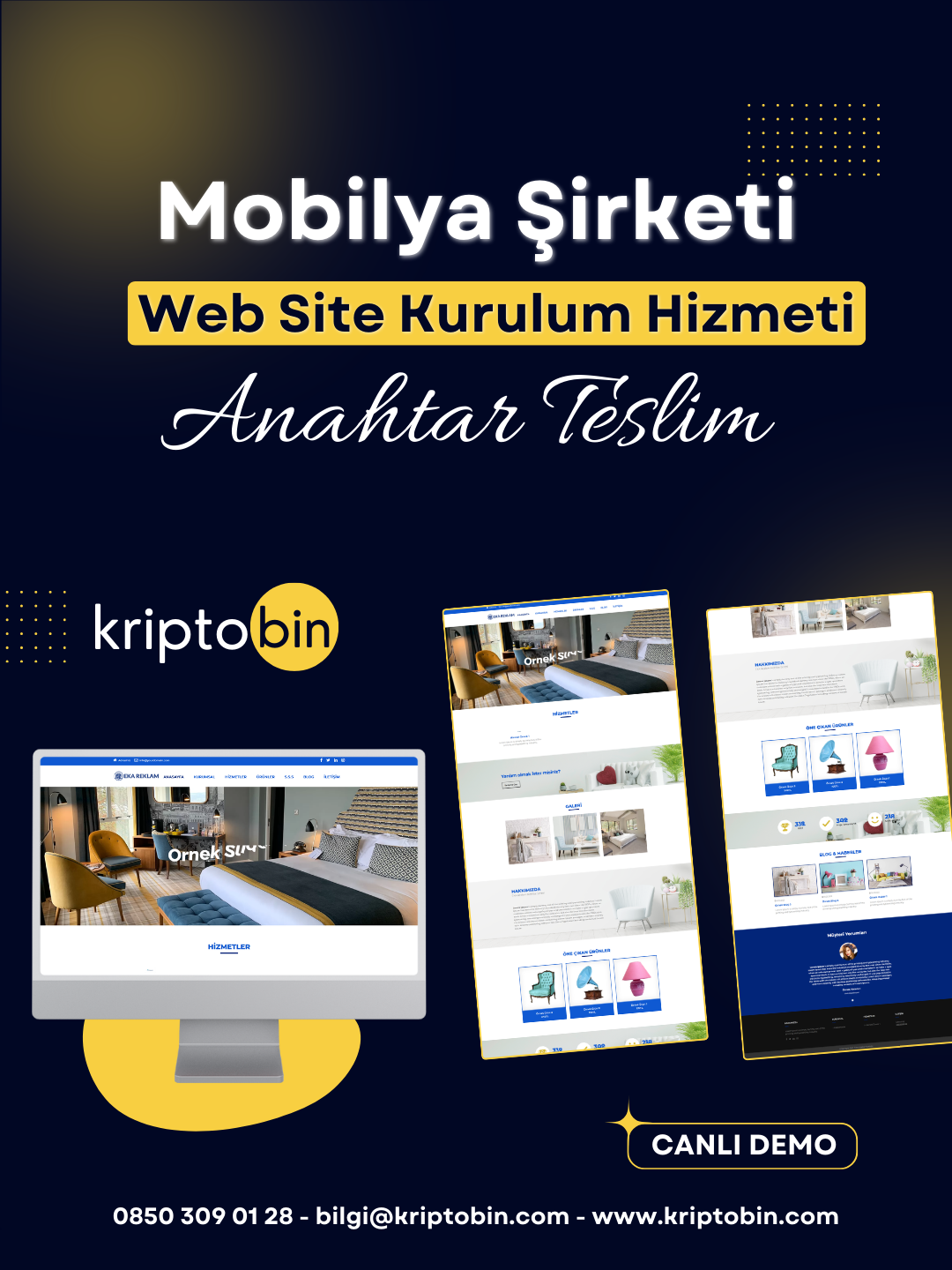 Mobilya Web Site Tasarımı – Anahtar Teslim Çözüm