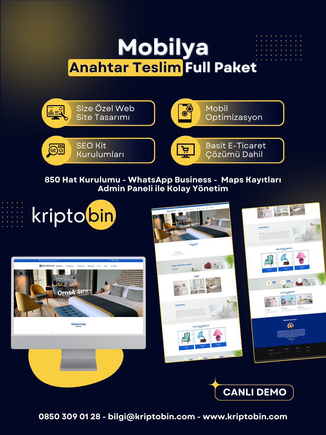 Mobilya Dijital Dönüşüm – Anahtar Teslim Çözüm