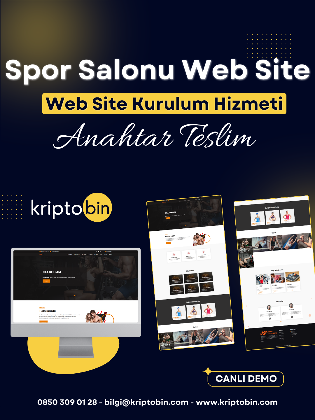 Spor Salonu Web Site Tasarımı – Anahtar Teslim Çözüm
