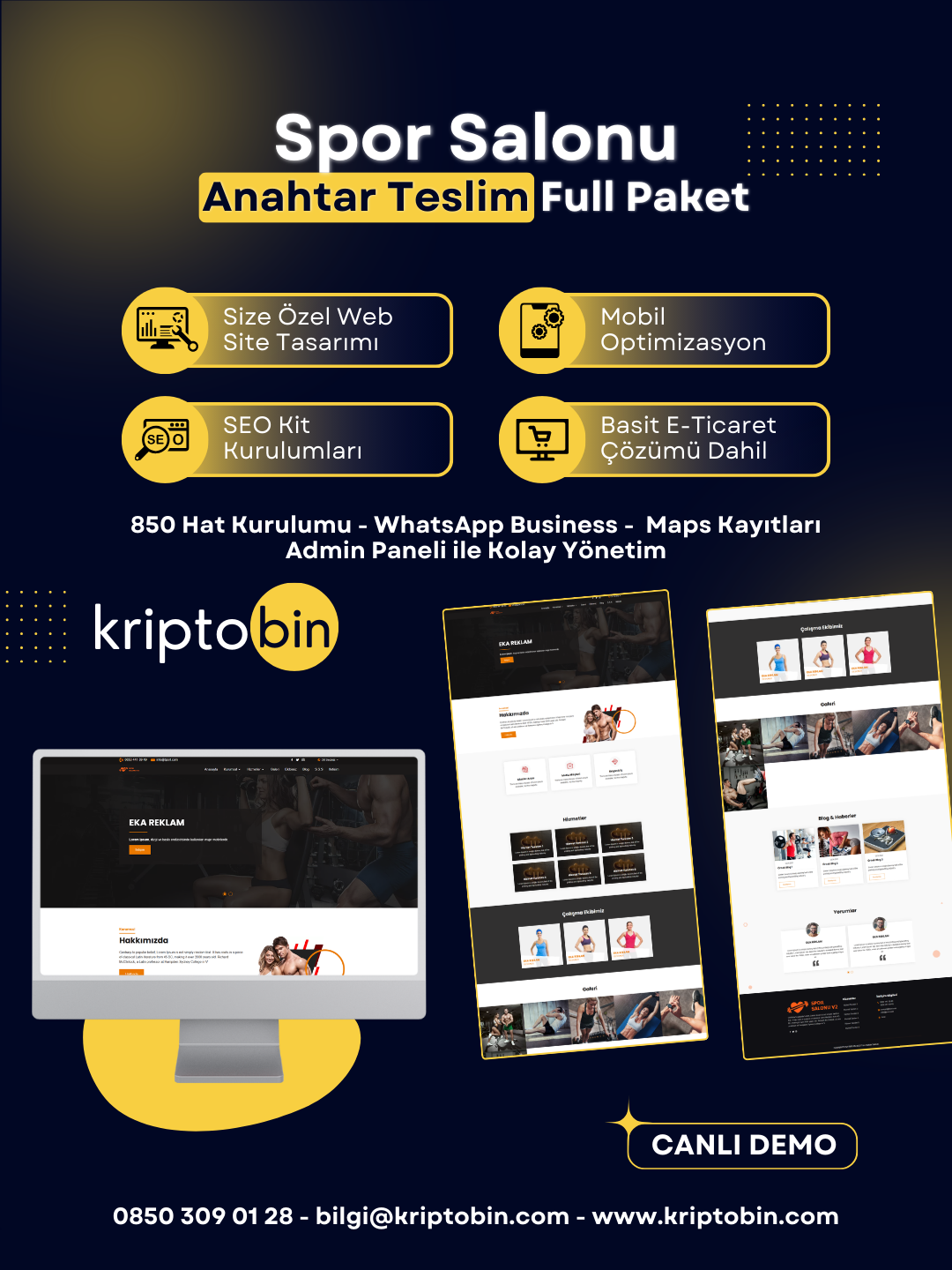 Spor Salonu Dijital Dönüşüm – Anahtar Teslim Çözüm