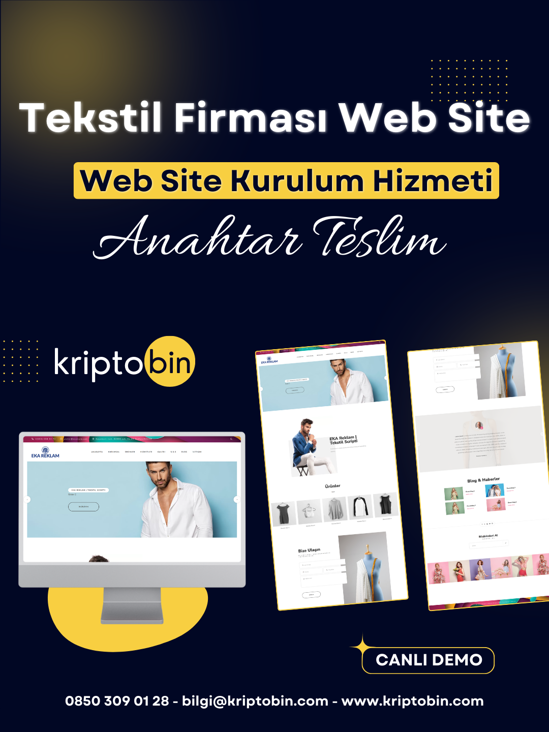 Tekstil Firma Web Site Tasarımı – Anahtar Teslim Çözüm