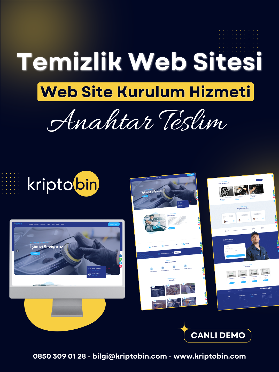 Temizlik Firma Web Site Tasarımı – Anahtar Teslim Çözüm