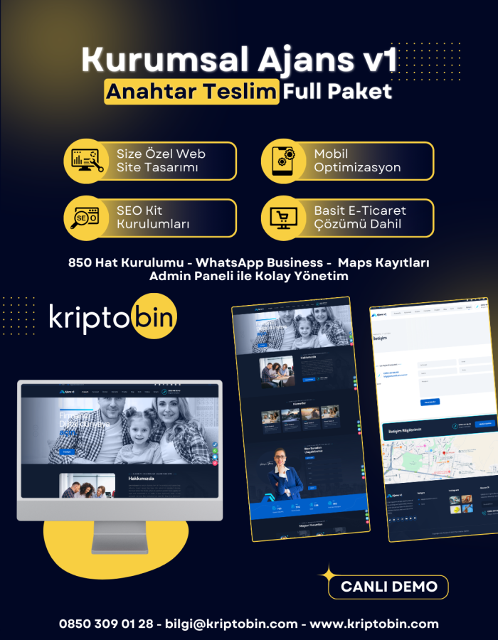 Kurumsal Ajans v1 Dijital Dönüşüm – Anahtar Teslim Çözüm