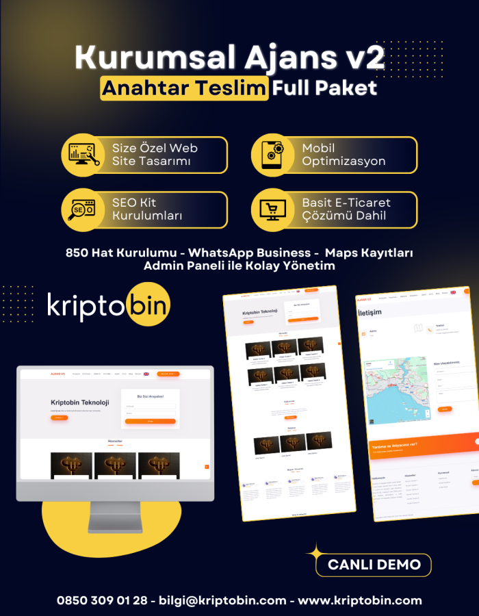 Ajans v2 Kurumsal Dijital Dönüşüm – Anahtar Teslim Çözüm
