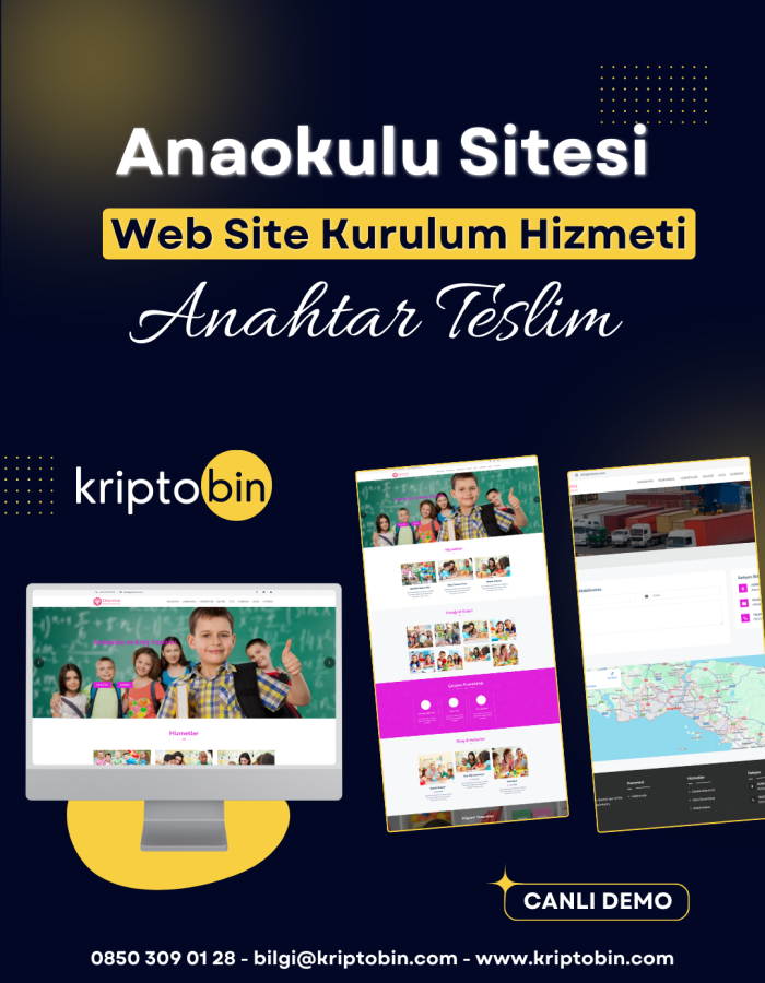 Anaokulu Web Site – Anahtar Teslim Çözüm