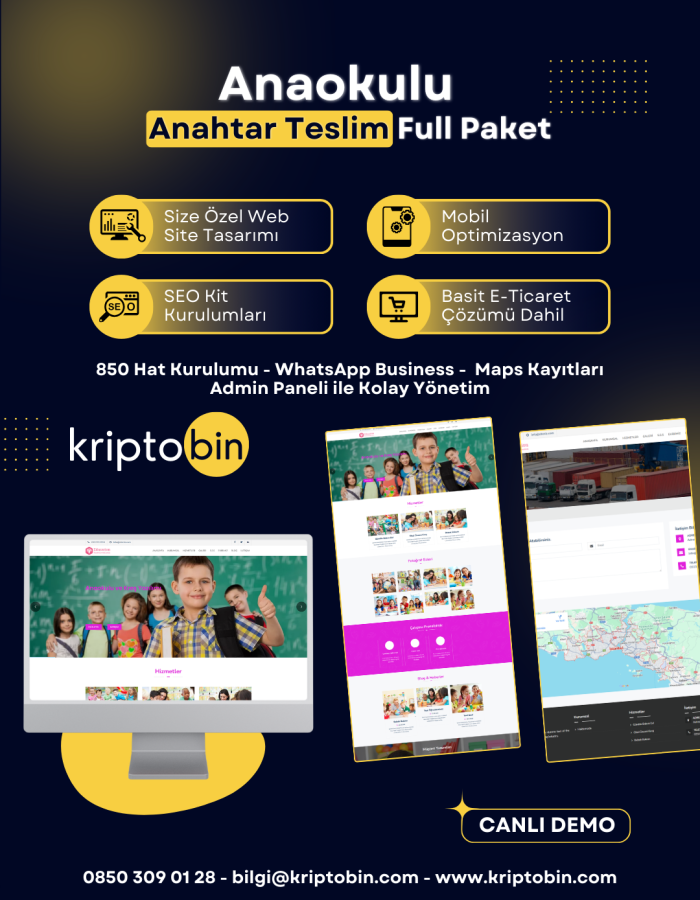 Anaokulu Dijital Dönüşüm – Anahtar Teslim Çözüm