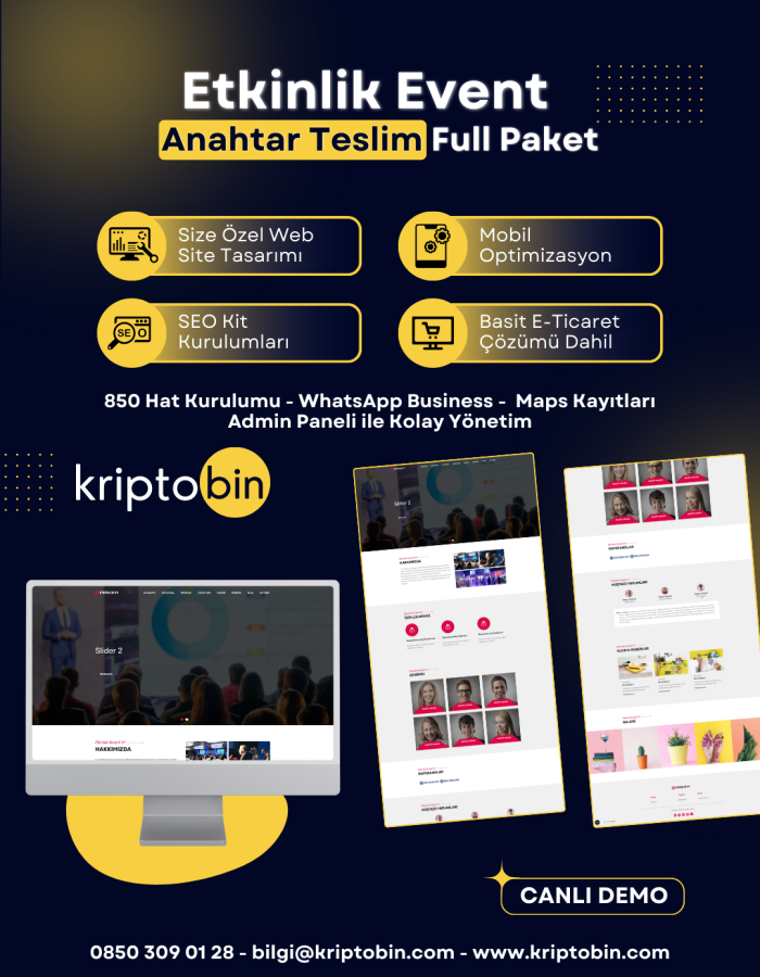 Etkinlik Event Dijital Dönüşüm – Anahtar Teslim Çözüm