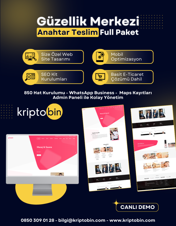 Güzellik Merkezi Dijital Dönüşüm – Anahtar Teslim Çözüm