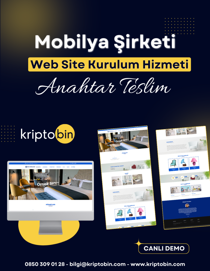 Mobilya Web Site Tasarımı – Anahtar Teslim Çözüm