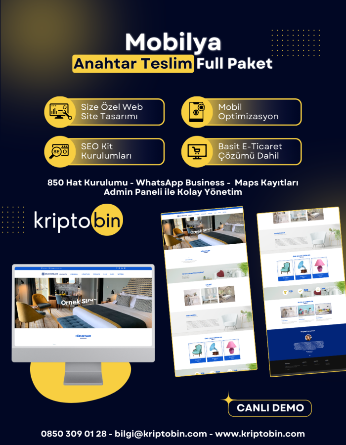 Mobilya Dijital Dönüşüm – Anahtar Teslim Çözüm