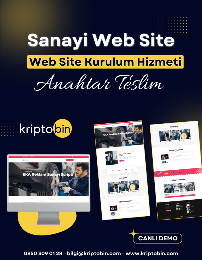 Sanayi Fabrika Web Site Tasarımı – Anahtar Teslim Çözüm