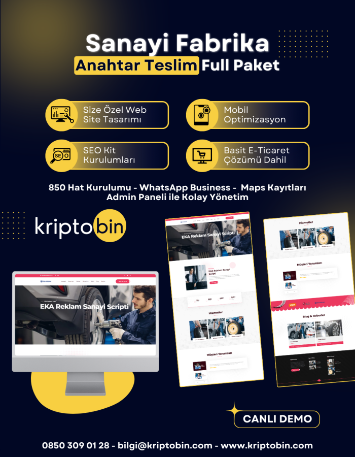 Sanayi Fabrika Dijital Dönüşüm – Anahtar Teslim Çözüm