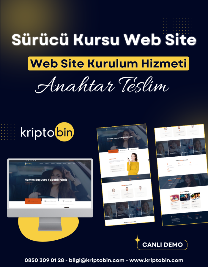 Sürücü Kursu Web Site Tasarımı – Anahtar Teslim Çözüm