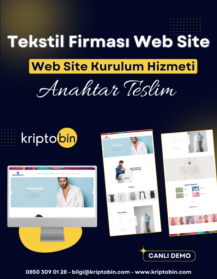 Tekstil Firma Web Site Tasarımı – Anahtar Teslim Çözüm
