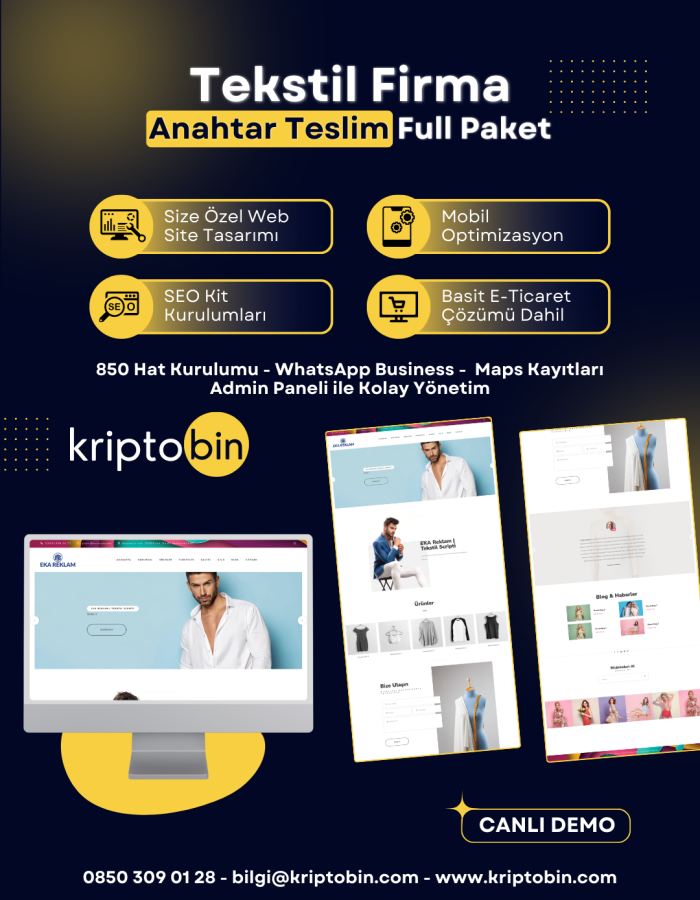 Tekstil Firma Dijital Dönüşüm – Anahtar Teslim Çözüm