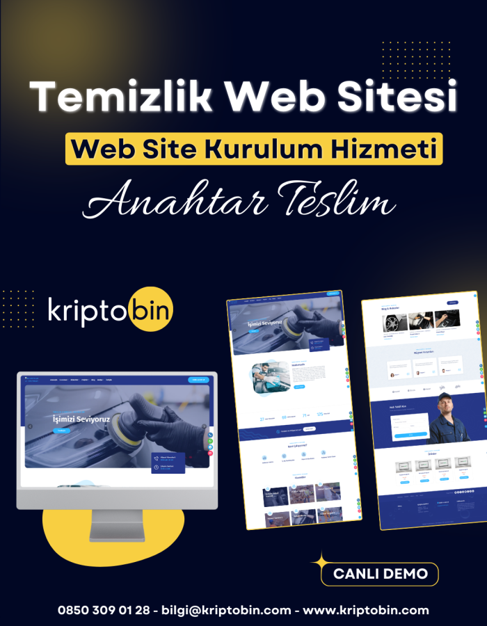 Temizlik Firma Web Site Tasarımı – Anahtar Teslim Çözüm